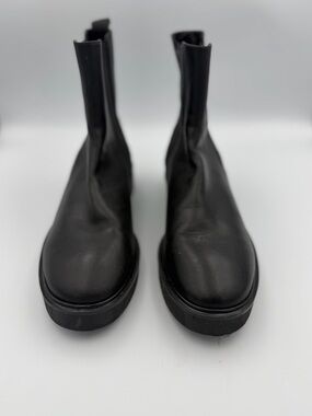 Stuart Weitzman Black Leather Women's Ankle Booties
